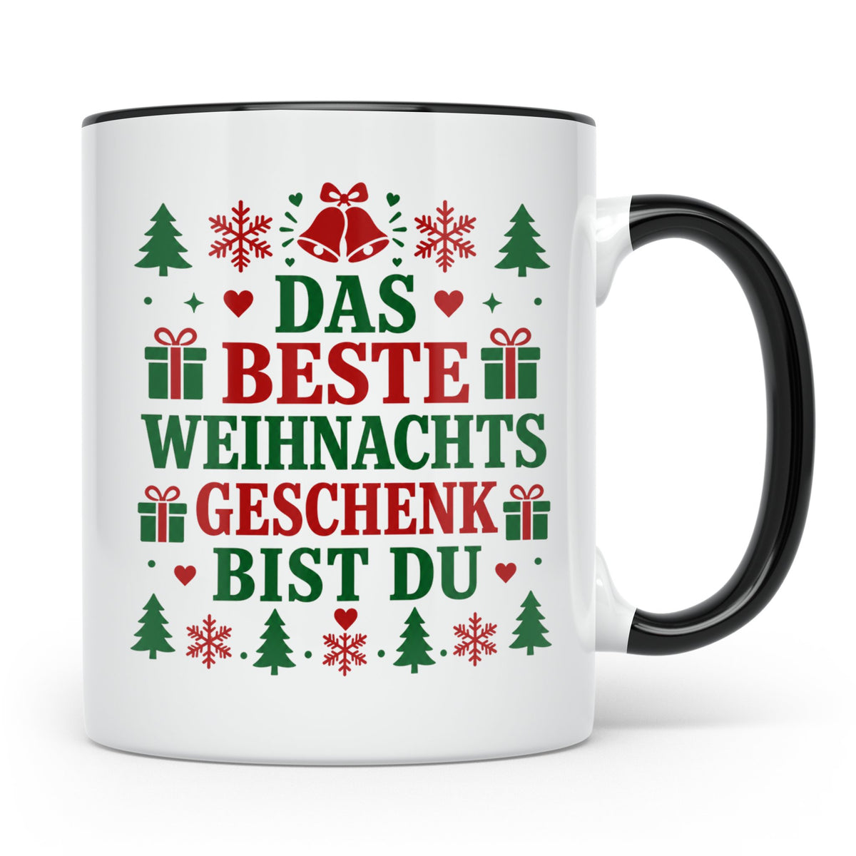 Das beste Geschenk bist du Tasse für Partner Freundin Eheman – Schwarz [farbe:schwarz]