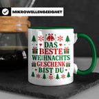 Das beste Geschenk bist du Tasse für Partner Freundin Eheman – Grün [farbe:grün]