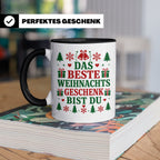 Das beste Geschenk bist du Tasse für Partner Freundin Eheman – Schwarz [farbe:schwarz]