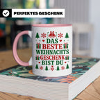 Das beste Geschenk bist du Tasse für Partner Freundin Eheman – Rosa [farbe:rosa]