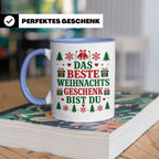 Das beste Geschenk bist du Tasse für Partner Freundin Eheman – Blau [farbe:blau]