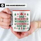 Das beste Geschenk bist du Tasse für Partner Freundin Eheman – Rot [farbe:rot]