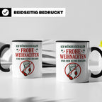 Lustige Tasse Weihnachten 'Keine Socken' Spruch Witzige Büro – Schwarz [farbe:schwarz]