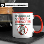 Lustige Tasse Weihnachten 'Keine Socken' Spruch Witzige Büro – Rot [farbe:rot]