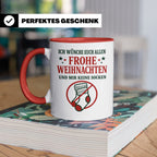 Lustige Tasse Weihnachten 'Keine Socken' Spruch Witzige Büro – Rot [farbe:rot]