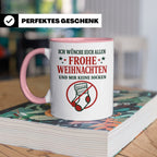 Lustige Tasse Weihnachten 'Keine Socken' Spruch Witzige Büro – Rosa [farbe:rosa]