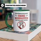 Lustige Tasse Weihnachten 'Keine Socken' Spruch Witzige Büro – Grün [farbe:grün]