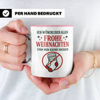 Lustige Tasse Weihnachten 'Keine Socken' Spruch Witzige Büro – Rosa [farbe:rosa]