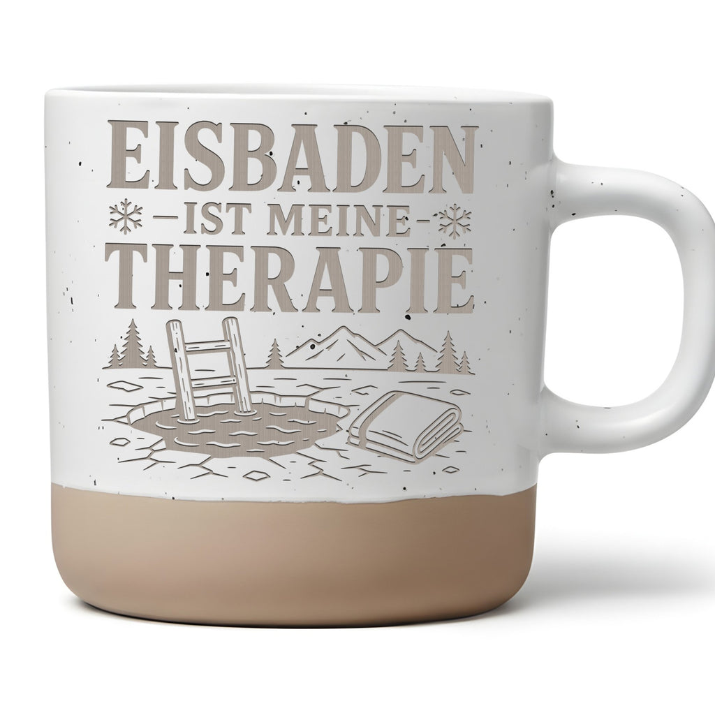Eisbaden ist meine Therapie Tasse - Geschenk für Eisbader, Winterschwi – Bild 1