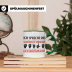 Gebärdensprache Tasse mit Spruch Ich spreche die schönste Sp – Grün [farbe:grün]