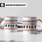 Gebärdensprache Tasse mit Spruch Ich spreche die schönste Sp – Rosa [farbe:rosa]