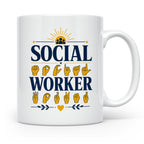 Sozialarbeiter Tasse mit Gebärdensprache Design | Geschenkid – Weiß [farbe:weiß]