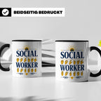 Sozialarbeiter Tasse mit Gebärdensprache Design | Geschenkid – Schwarz [farbe:schwarz]