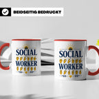 Sozialarbeiter Tasse mit Gebärdensprache Design | Geschenkid – Rot [farbe:rot]