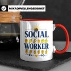 Sozialarbeiter Tasse mit Gebärdensprache Design | Geschenkid – Rot [farbe:rot]