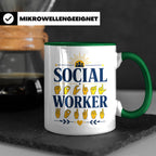 Sozialarbeiter Tasse mit Gebärdensprache Design | Geschenkid – Grün [farbe:grün]