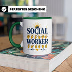 Sozialarbeiter Tasse mit Gebärdensprache Design | Geschenkid – Grün [farbe:grün]