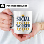 Sozialarbeiter Tasse mit Gebärdensprache Design | Geschenkid – Weiß [farbe:weiß]