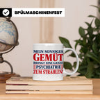 Tasse Sonniges Gemüt bringt Psychiatrie zum Strahlen lustige – Weiß [farbe:weiß]