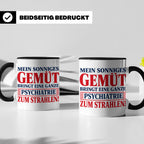 Tasse Sonniges Gemüt bringt Psychiatrie zum Strahlen lustige – Schwarz [farbe:schwarz]