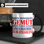 Tasse Sonniges Gemüt bringt Psychiatrie zum Strahlen lustige – Schwarz [farbe:schwarz]