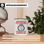 Psychologe Tasse mit Spruch Qualifiziert genug Verrückt genu – Schwarz [farbe:schwarz]