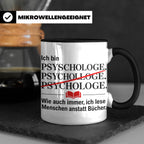 Psychologe Tasse mit Spruch Ich lese Menschen Geschenk für P – Schwarz [farbe:schwarz]