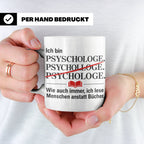 Psychologe Tasse mit Spruch Ich lese Menschen Geschenk für P – Weiß [farbe:weiß]