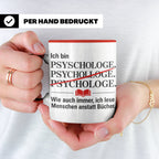 Psychologe Tasse mit Spruch Ich lese Menschen Geschenk für P – Rot [farbe:rot]