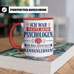 Psychologen Spruch Tasse lustig für Büro & Kollegen | Kaffee – Rot [farbe:rot]
