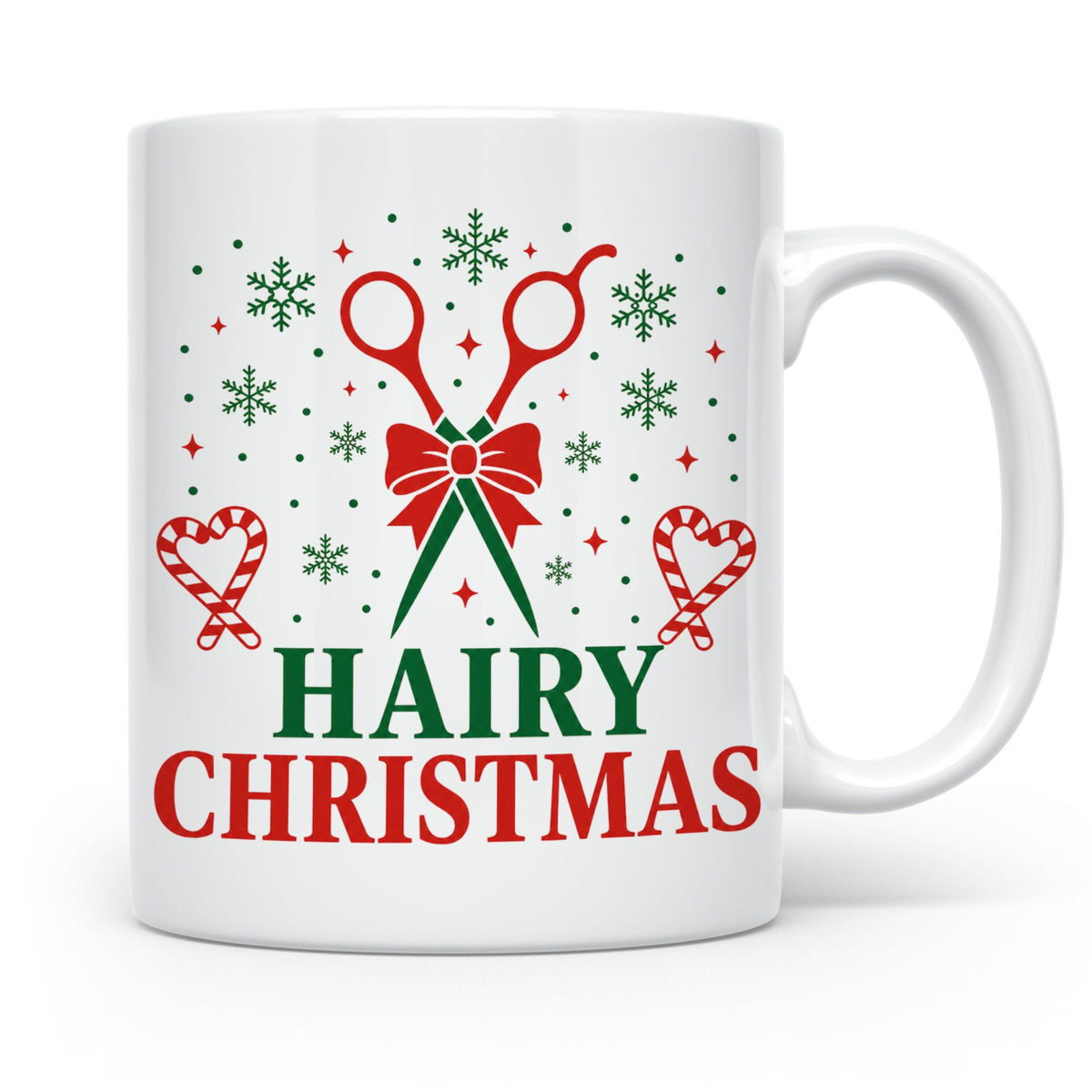 Friseur Tasse Hairy Christmas Lustiger Spruch für Friseurin  – Weiß [farbe:weiß]