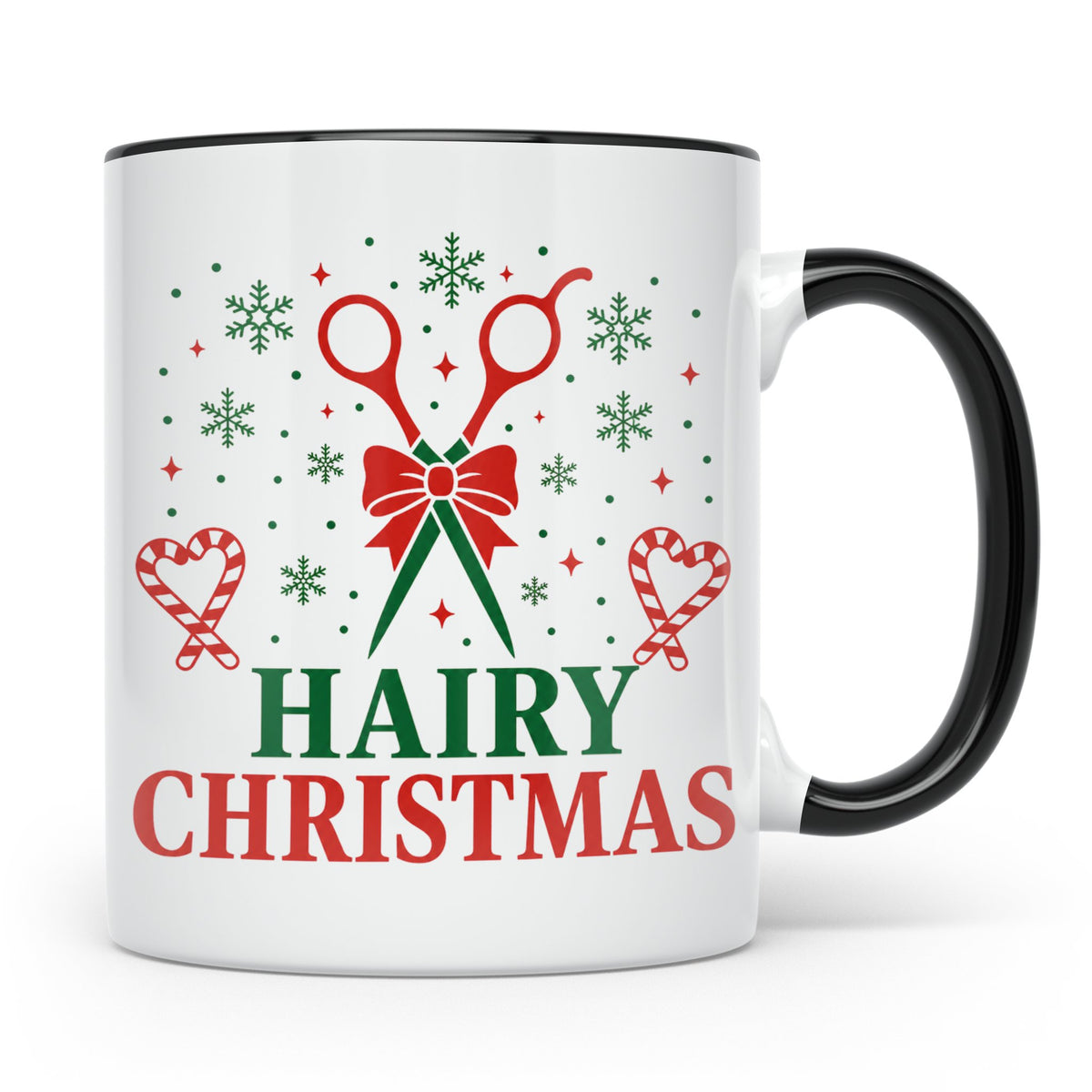 Friseur Tasse Hairy Christmas Lustiger Spruch für Friseurin  – Schwarz [farbe:schwarz]