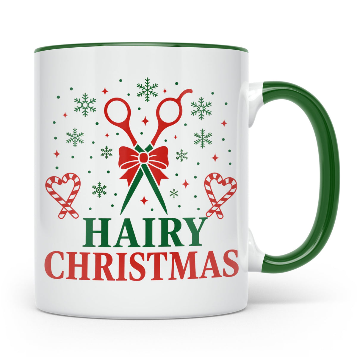 Friseur Tasse Hairy Christmas Lustiger Spruch für Friseurin  – Grün [farbe:grün]