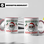 Lustige Weihnachtstasse Heute wird sich flüssig ernährt, coo – Rosa [farbe:rosa]