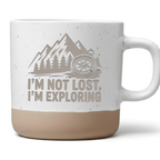 Tasse Wandern Outdoor Spruch I'm Not Lost I'm Exploring Kaffeetasse Berge Abenteuer Geschenk Wanderer Kompass Design Becher Camping Natur