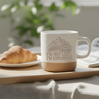 Tasse Wandern Outdoor Spruch I'm Not Lost I'm Exploring Kaffeetasse Berge Abenteuer Geschenk Wanderer Kompass Design Becher Camping Natur