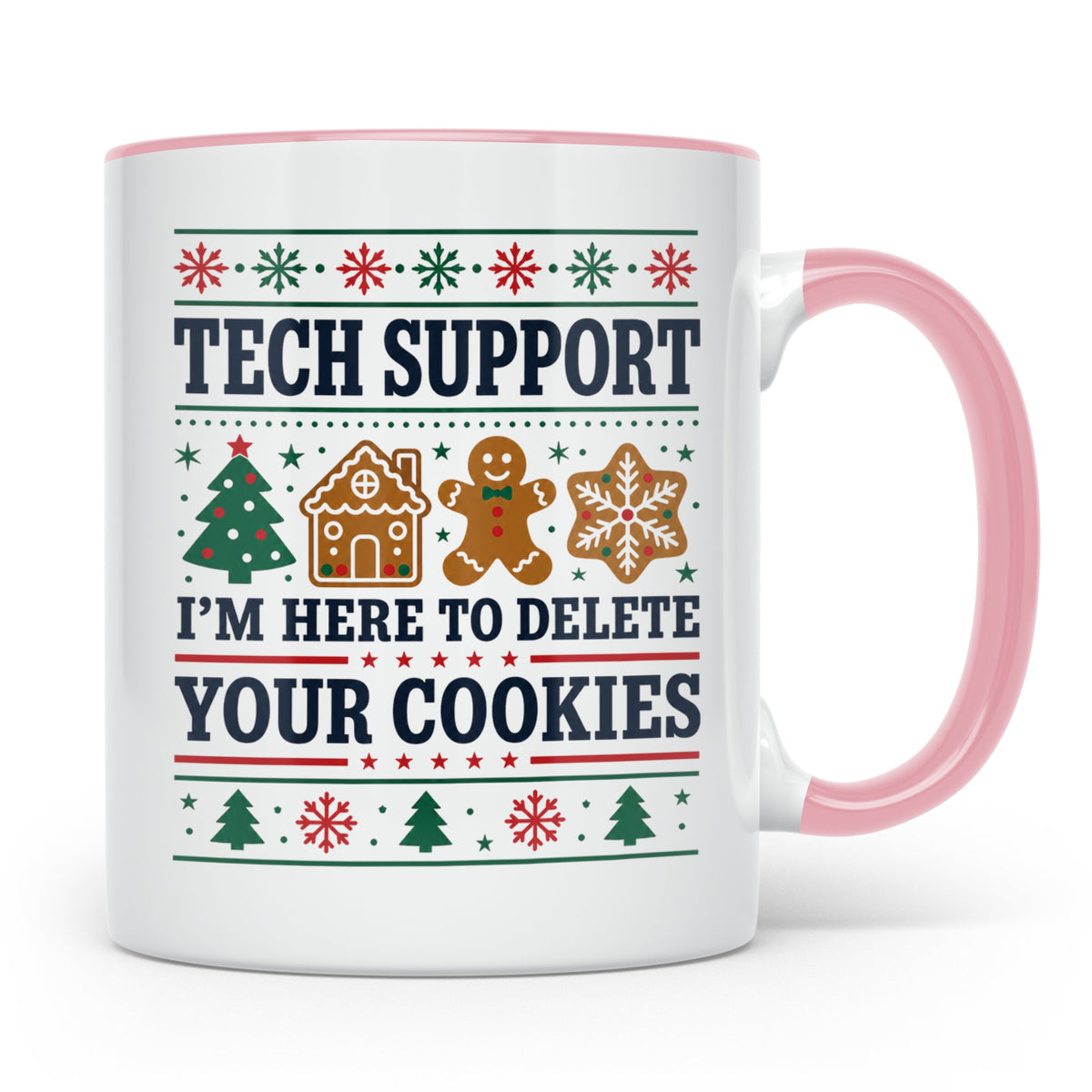 Tech Support Tasse Lustig Cookies Löschen Spruch IT Informat – Rosa [farbe:rosa]