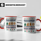 Tech Support Tasse Lustig Cookies Löschen Spruch IT Informat – Rot [farbe:rot]