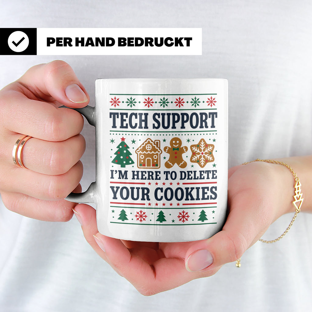 Tech Support Tasse Lustig Cookies Löschen Spruch IT Informat – Weiß [farbe:weiß]