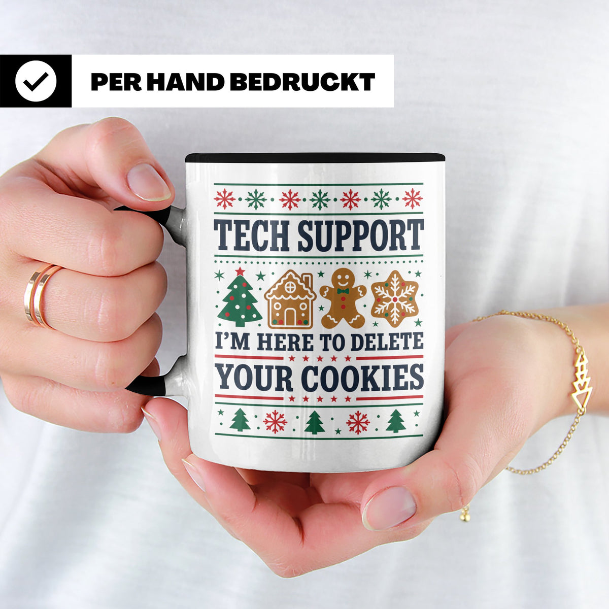 Tech Support Tasse Lustig Cookies Löschen Spruch IT Informat – Schwarz [farbe:schwarz]