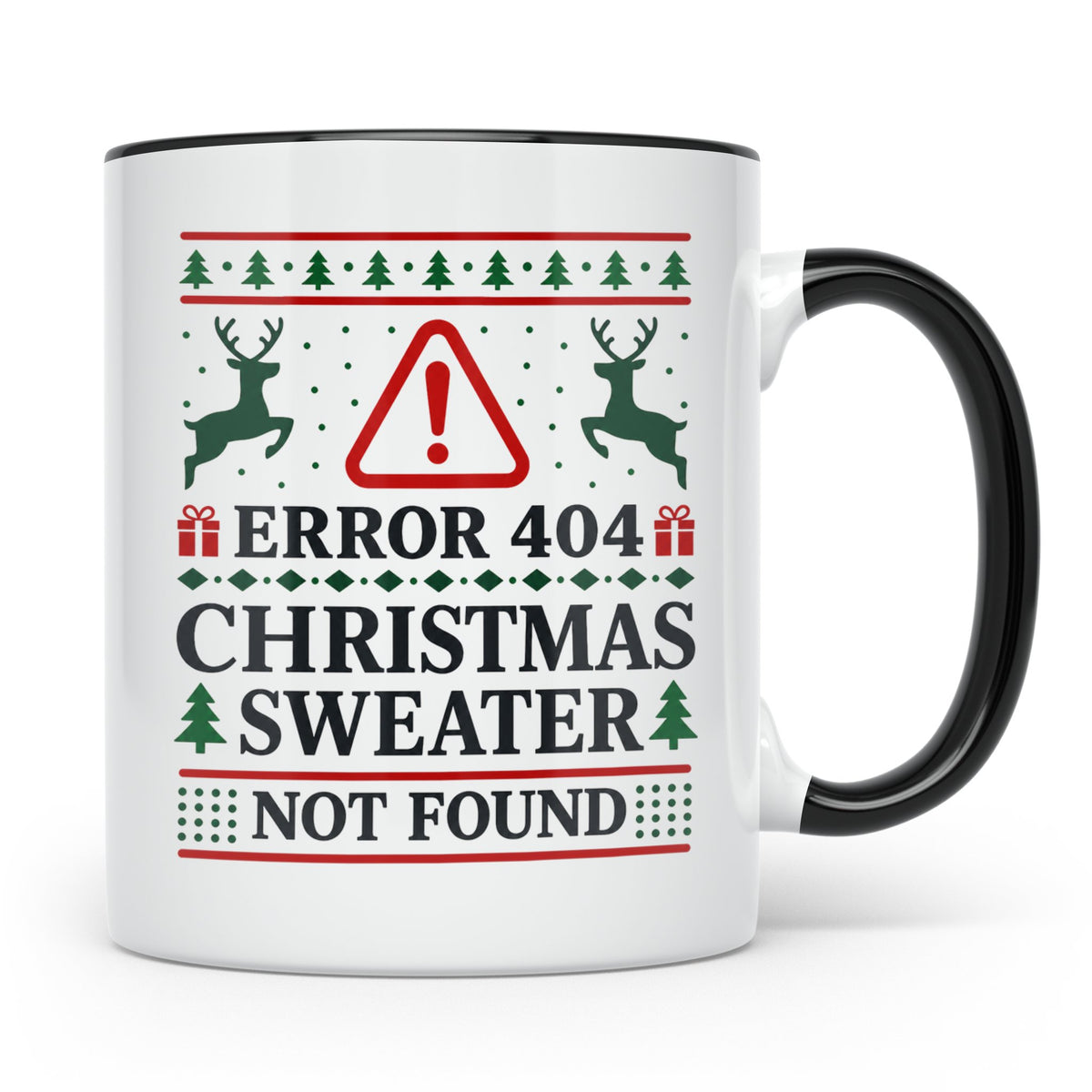 Error 404 Tasse Ugly Christmas Sweater Design für Programmie – Schwarz [farbe:schwarz]