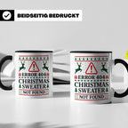 Error 404 Tasse Ugly Christmas Sweater Design für Programmie – Schwarz [farbe:schwarz]