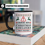 Error 404 Tasse Ugly Christmas Sweater Design für Programmie – Schwarz [farbe:schwarz]