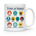 Physik Tasse Energieformen lustiges Wissenschaft Motiv MINT  – Weiß [farbe:weiß]