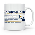 Informatiker Definition Tasse lustig Geschenkidee für Progra – Weiß [farbe:weiß]