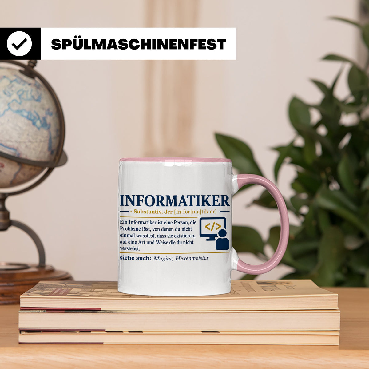 Informatiker Definition Tasse lustig Geschenkidee für Progra – Rosa [farbe:rosa]