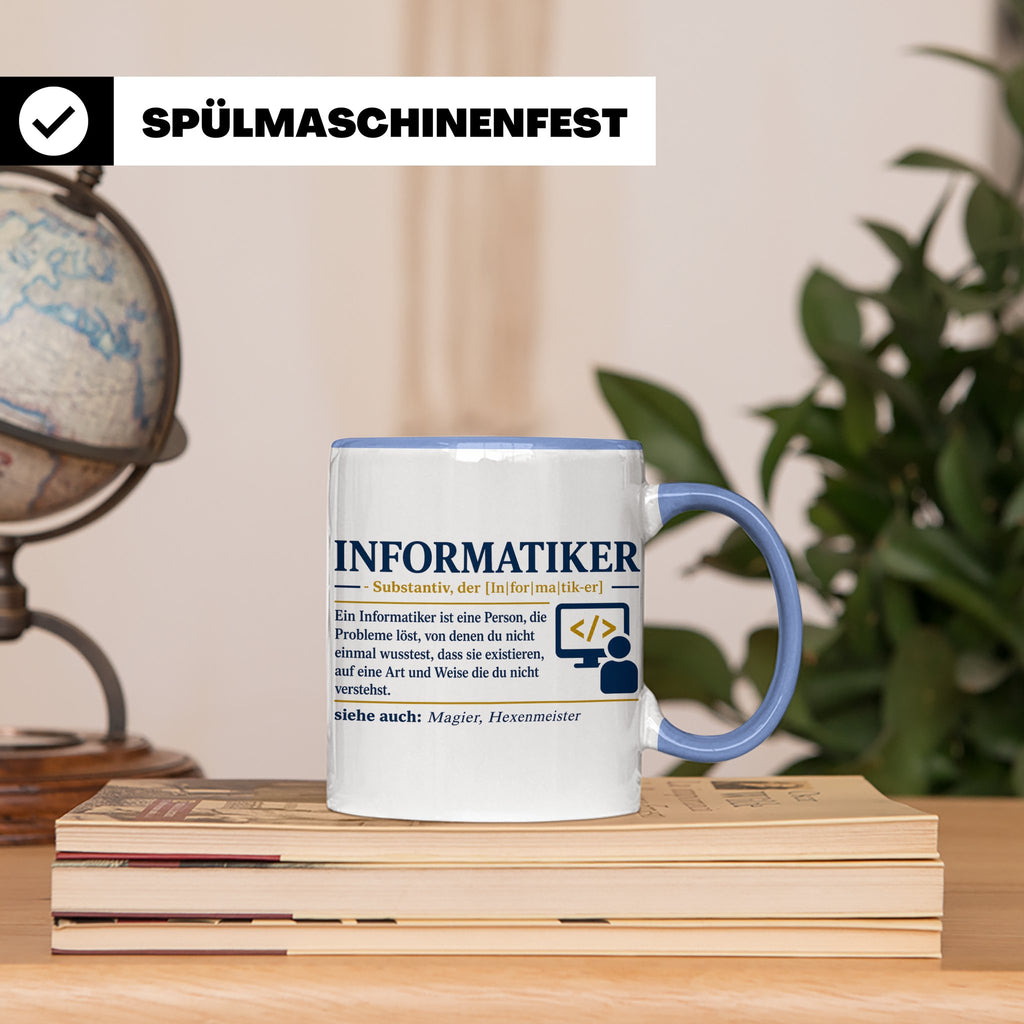 Informatiker Definition Tasse lustig Geschenkidee für Progra – Blau [farbe:blau]
