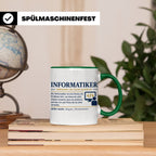 Informatiker Definition Tasse lustig Geschenkidee für Progra – Grün [farbe:grün]