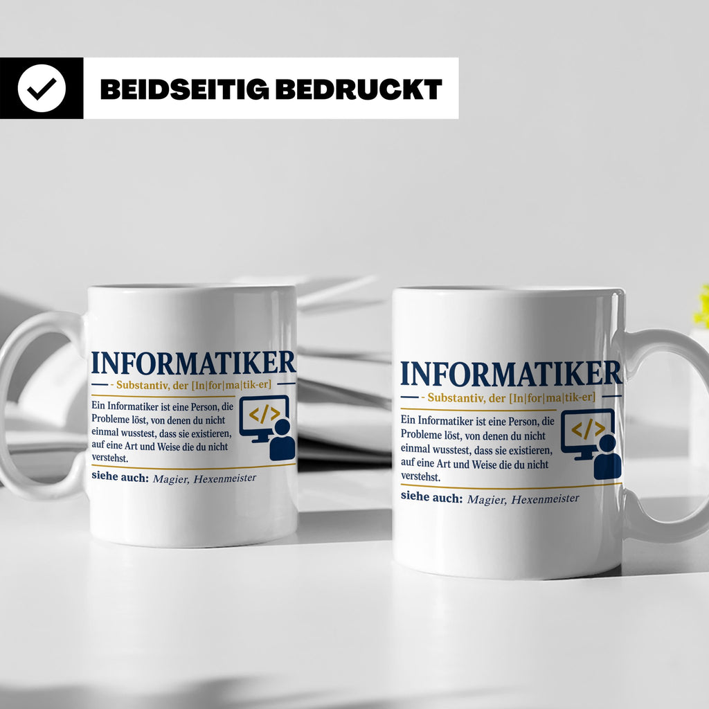 Informatiker Definition Tasse lustig Geschenkidee für Progra – Weiß [farbe:weiß]