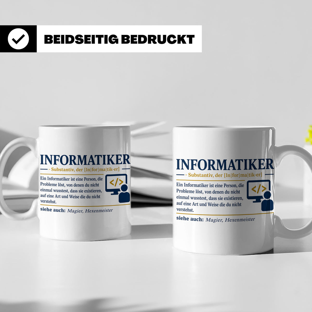 Informatiker Definition Tasse lustig Geschenkidee für Progra – Weiß [farbe:weiß]